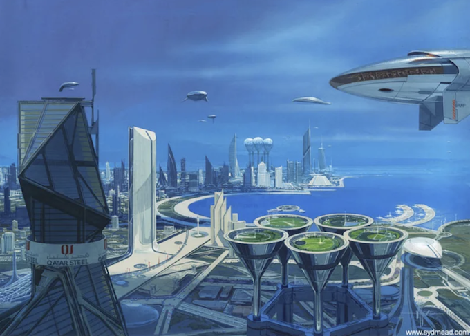 Future Qatar, Doha, envisioned by Syd Mead